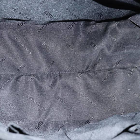 BALENCIAGA Tote Bag Canvas Leather Black Silver Auth bs16562 - Picture 15 of 16